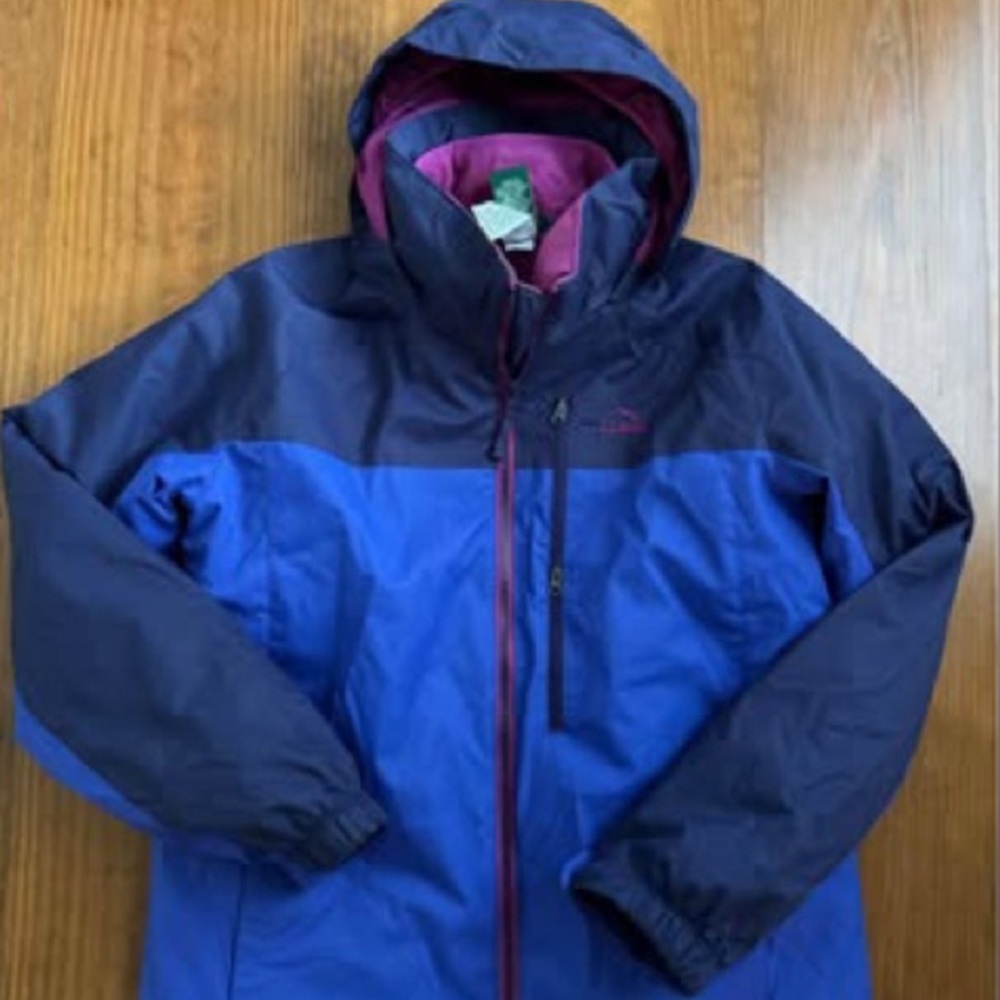 LL Bean 3 in 1 waterproof jacket. Girls Large 14-16